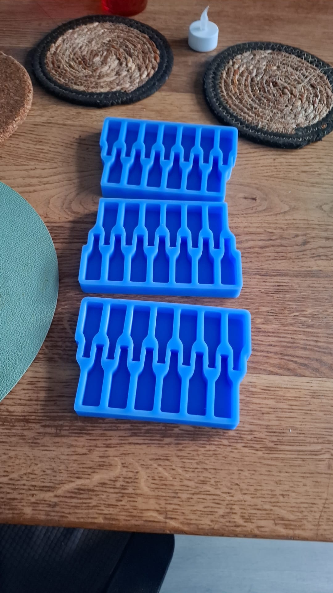 Flesjes ijs/chocolade vorm